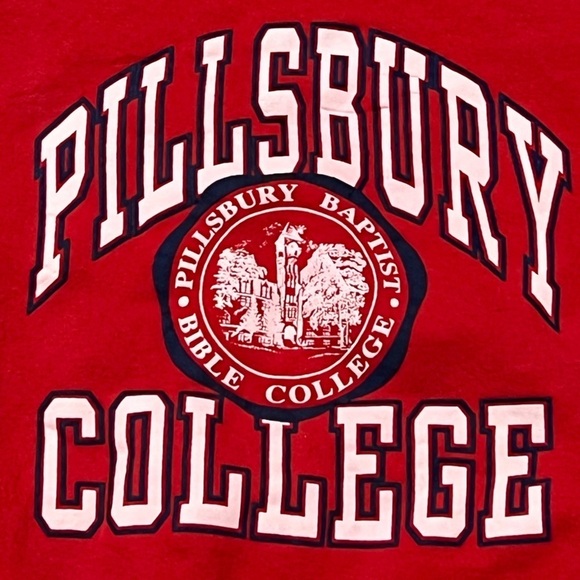 Vintage Pillsbury College Minnesota Collegiate Red 1980s Crewneck Sweatshirt - Picture 4 of 5
